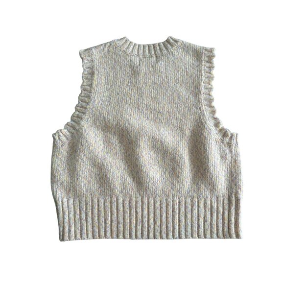 PIECES Women's Multicolor Knit Crewneck Sweater Tank Top Size Large - Picture 6 of 8